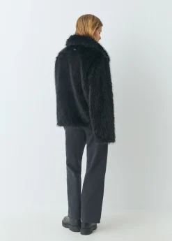 Abrigos Y Chaquetas*Brownie Abrigo corto cuello efecto pelo Negro