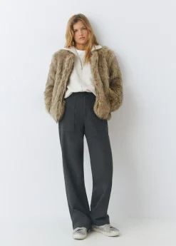 Abrigos Y Chaquetas*Brownie Abrigo corto efecto pelo Marron