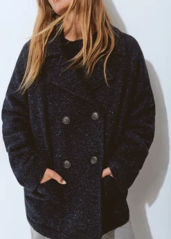 Abrigos Y Chaquetas*Brownie Abrigo cruzado con lana Azulmarino