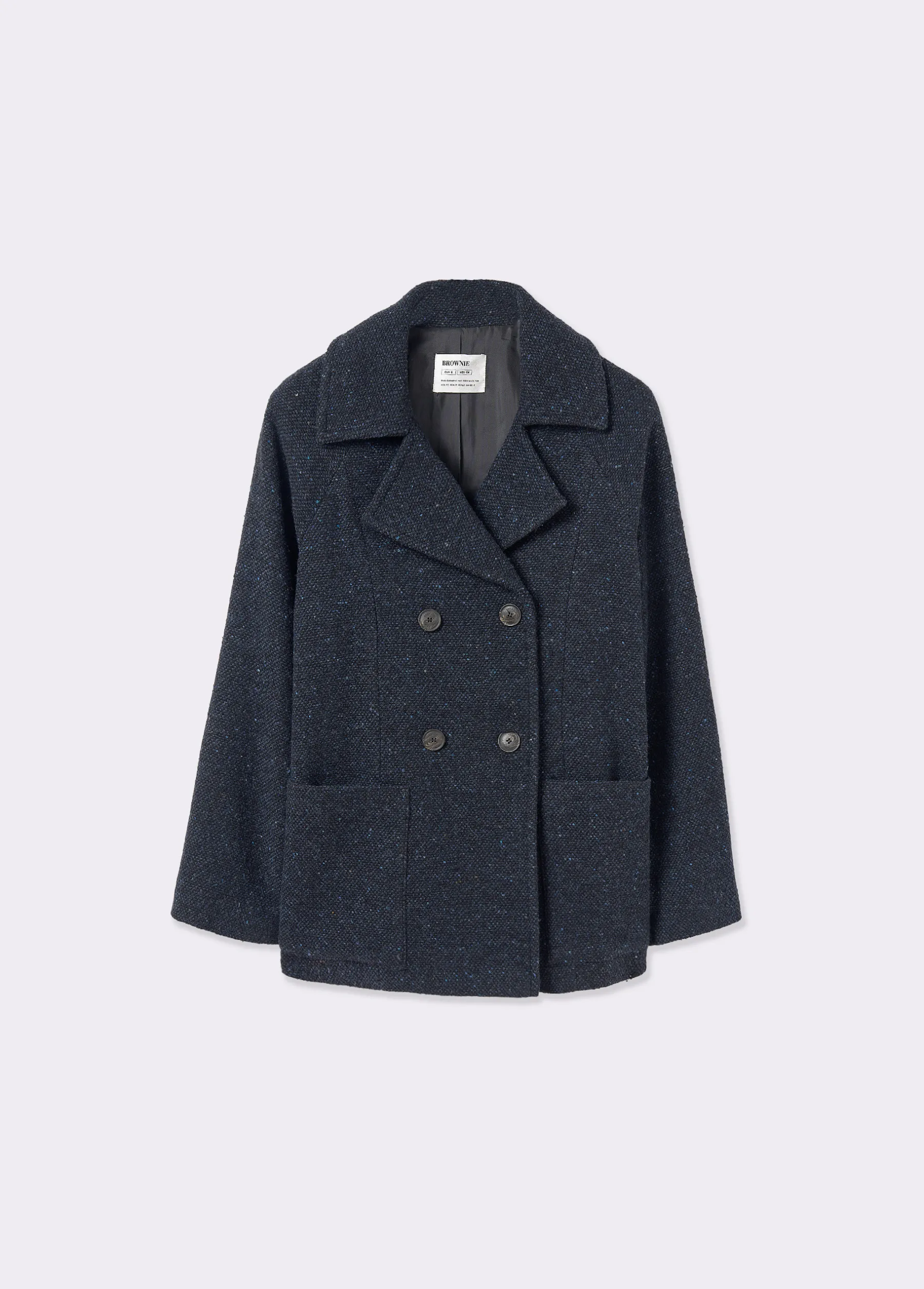 Abrigos Y Chaquetas*Brownie Abrigo cruzado con lana Azulmarino