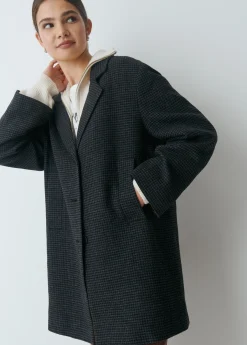 Abrigos Y Chaquetas*Brownie Abrigo cuadritos Grisoscuro