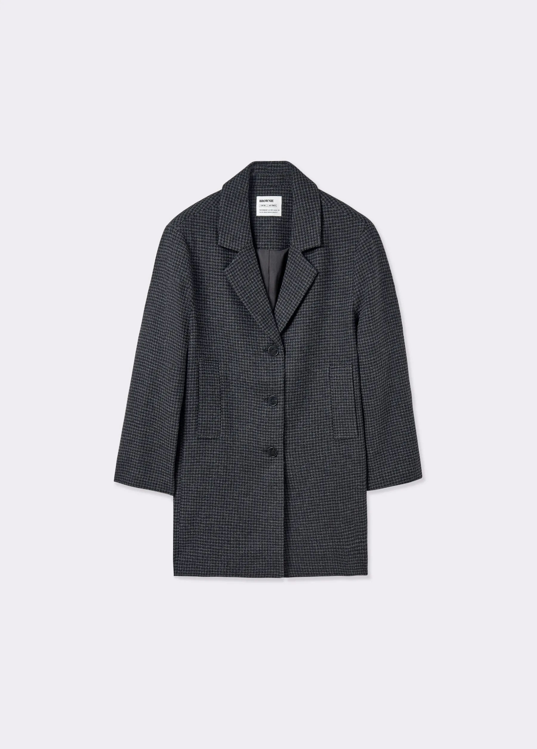 Abrigos Y Chaquetas*Brownie Abrigo cuadritos Grisoscuro