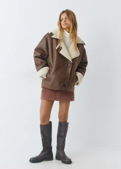 Abrigos Y Chaquetas*Brownie Abrigo doble faz efecto piel Marron