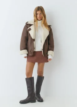 Abrigos Y Chaquetas*Brownie Abrigo doble faz efecto piel Marron