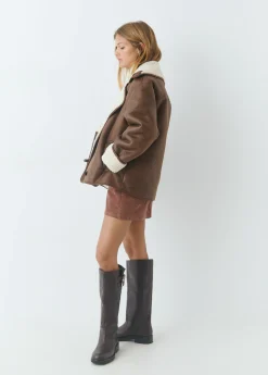 Abrigos Y Chaquetas*Brownie Abrigo doble faz efecto piel Marron
