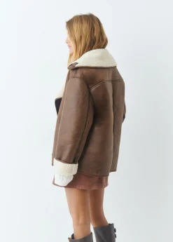 Abrigos Y Chaquetas*Brownie Abrigo doble faz efecto piel Marron
