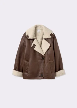 Abrigos Y Chaquetas*Brownie Abrigo doble faz efecto piel Marron