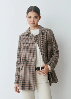 Abrigos Y Chaquetas*Brownie Abrigo entallado cuadros Marron