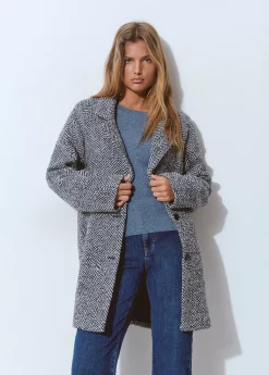 Abrigos Y Chaquetas*Brownie Abrigo espiga textura Azul