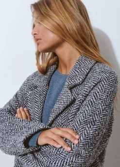 Abrigos Y Chaquetas*Brownie Abrigo espiga textura Azul