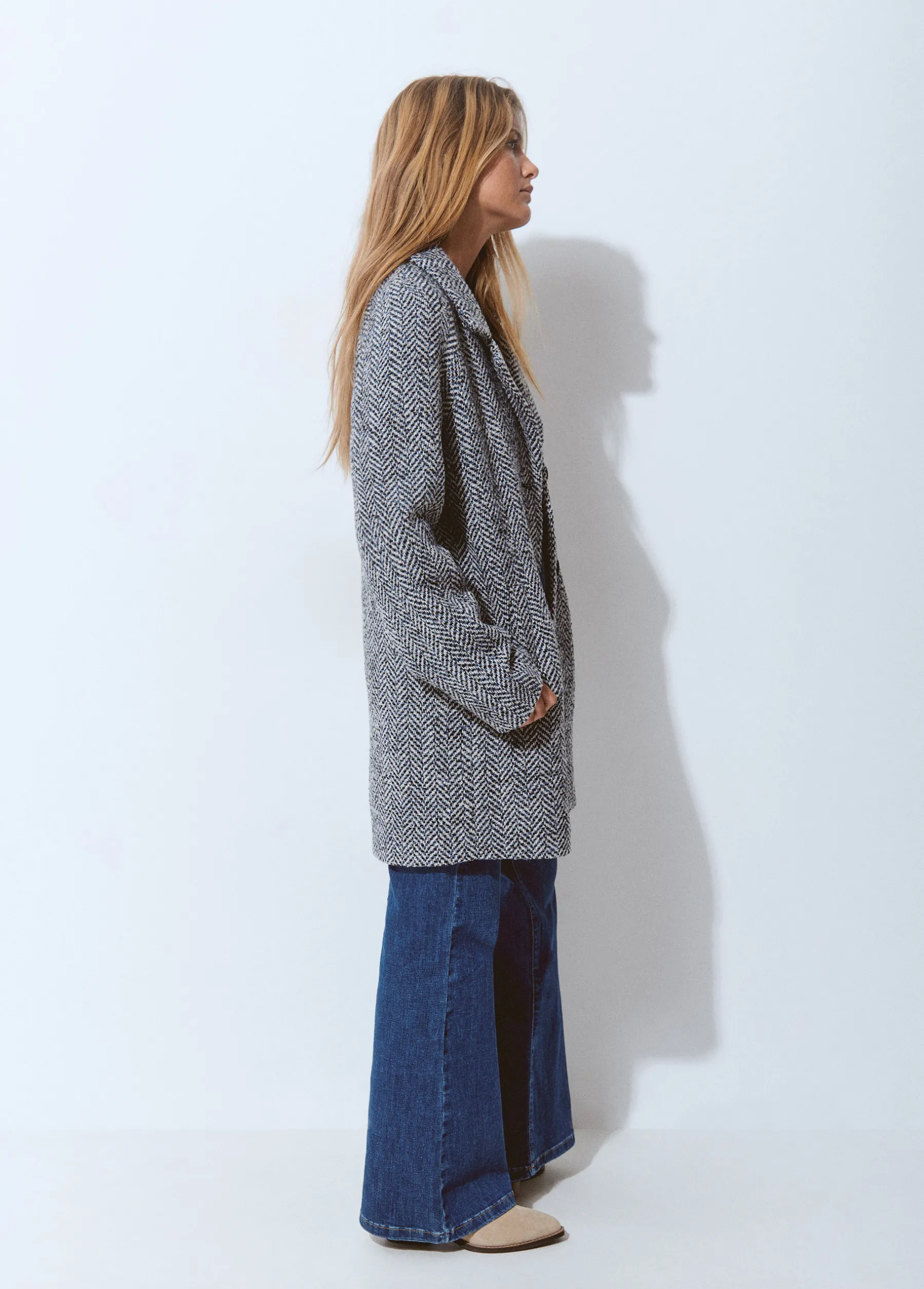 Abrigos Y Chaquetas*Brownie Abrigo espiga textura Azul