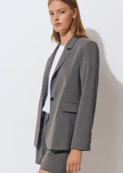 Total Look*Brownie Americana recta sastre Gris