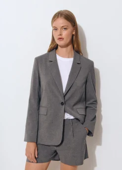 Total Look*Brownie Americana recta sastre Gris