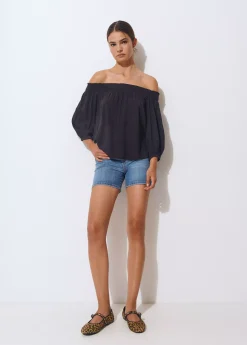 Zapatos*Brownie Bailarina piel animal print Negro