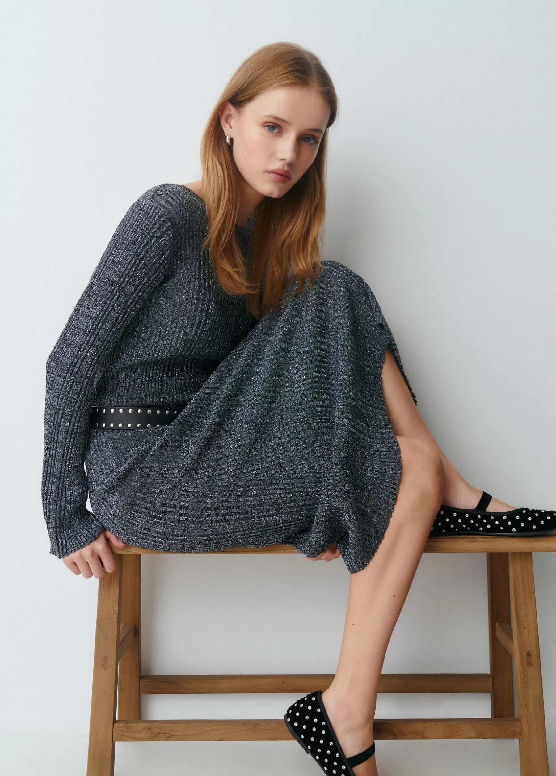 Zapatos*Brownie Bailarina terciopelo cristales Negro