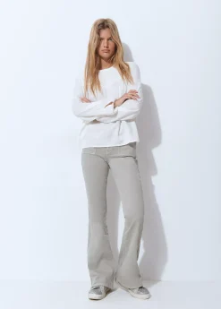 Camisas Y Blusas*Brownie Blusa cuello redondo smock en pico Crudo