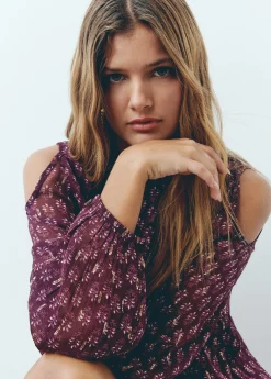 Camisas Y Blusas|Total Look*Brownie Blusa cut out estampado sello indio Berenjena