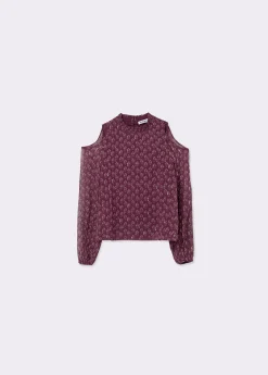 Camisas Y Blusas|Total Look*Brownie Blusa cut out estampado sello indio Berenjena