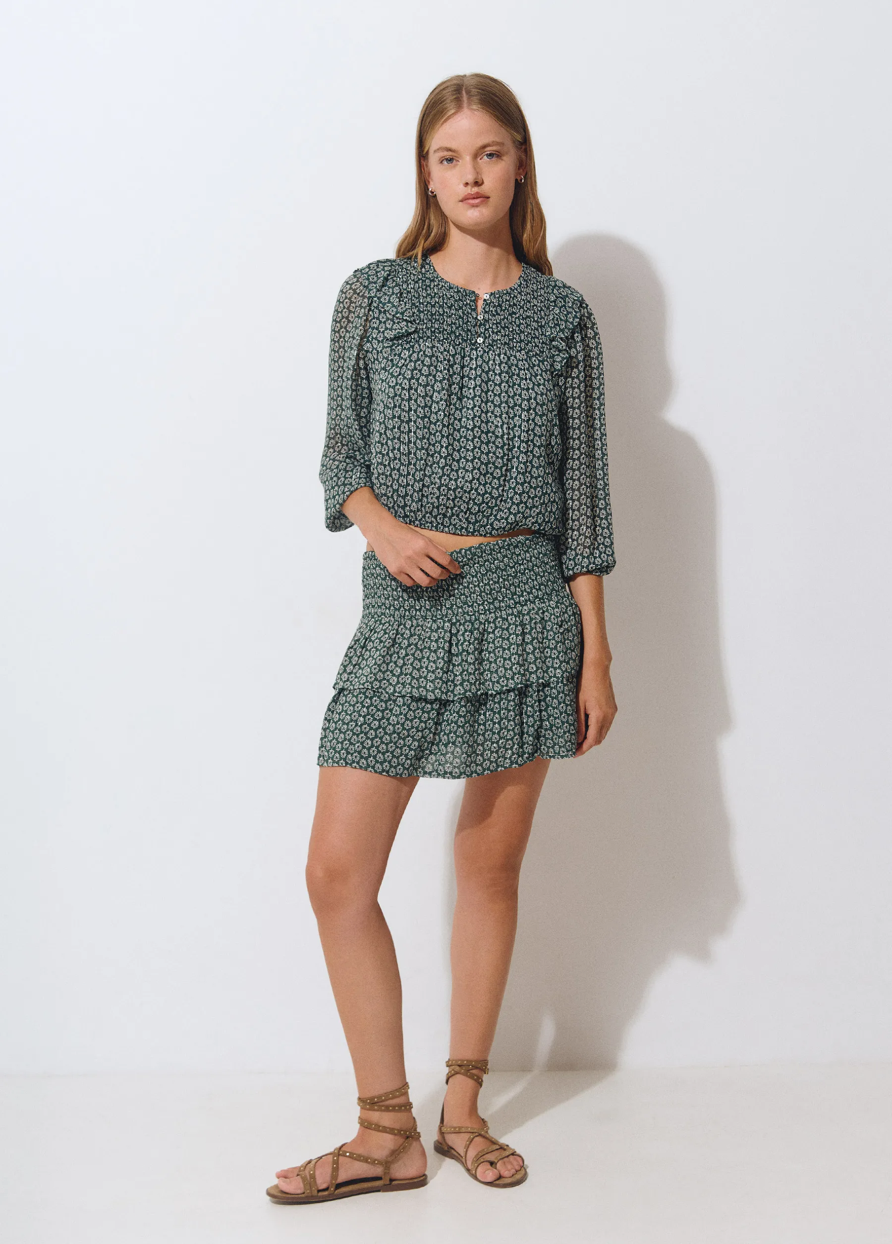 Camisas Y Blusas|Total Look*Brownie Blusa estampado bicolor Verde