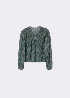 Camisas Y Blusas|Total Look*Brownie Blusa estampado bicolor Verde
