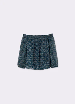 Camisas Y Blusas*Brownie Blusa offshoulder sello indio brillo