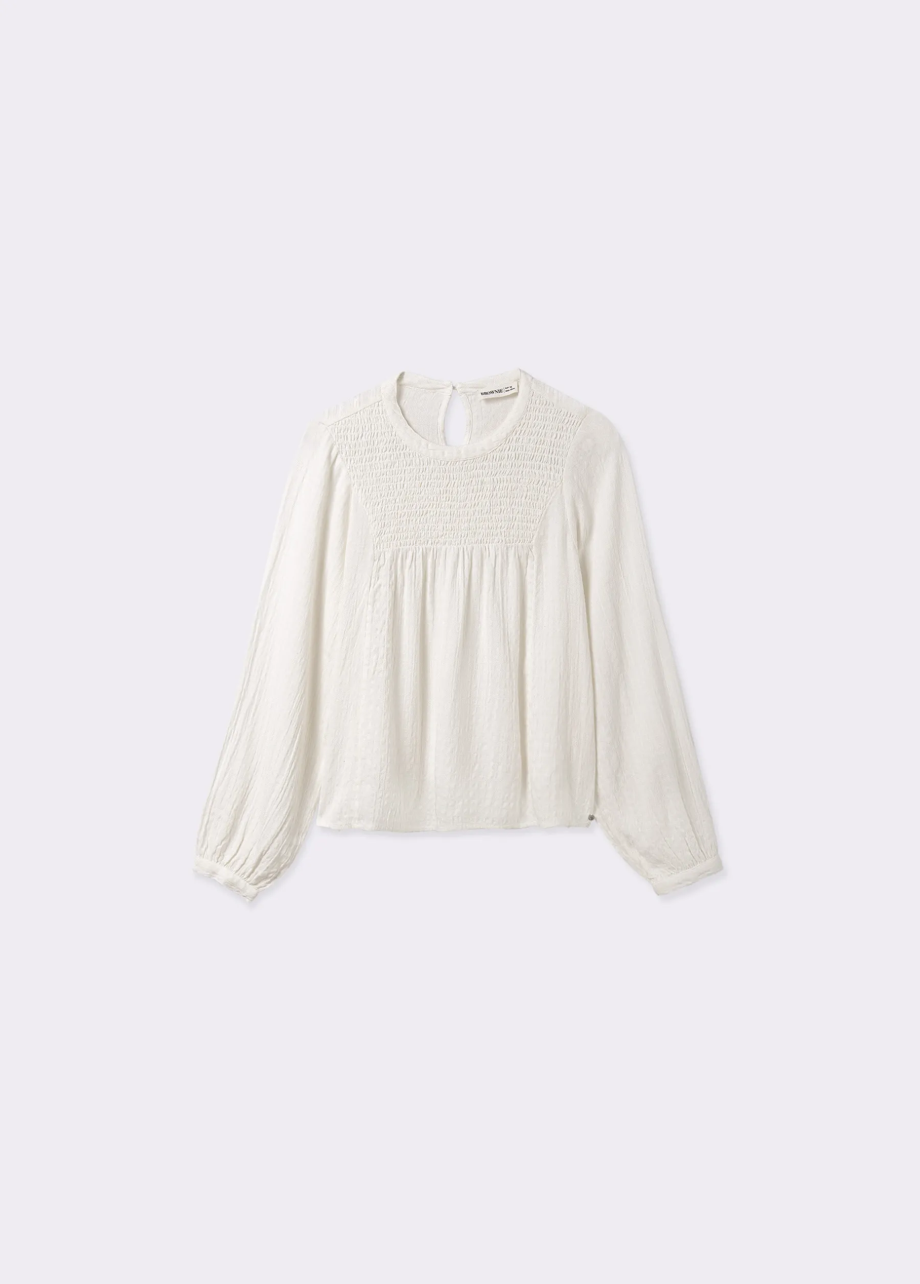 Camisas Y Blusas*Brownie Blusa pecherín smock Crudo