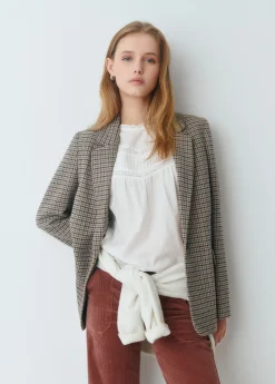 Camisas Y Blusas*Brownie Blusa romántica puntillas Crudo