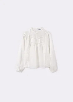 Camisas Y Blusas*Brownie Blusa romántica puntillas Crudo