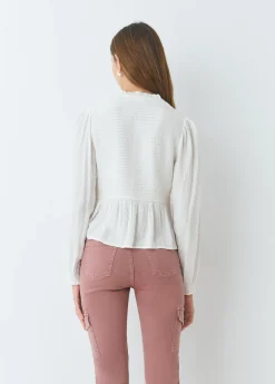 Camisas Y Blusas*Brownie Blusa smock con botones plumeti