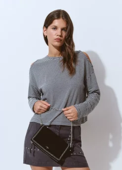 Bolsos*Brownie Bolso piel solapa cadena Negro