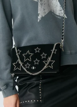 Bolsos*Brownie Bolso piel solapa estrellas Negro