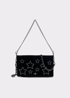 Bolsos*Brownie Bolso piel solapa estrellas Negro