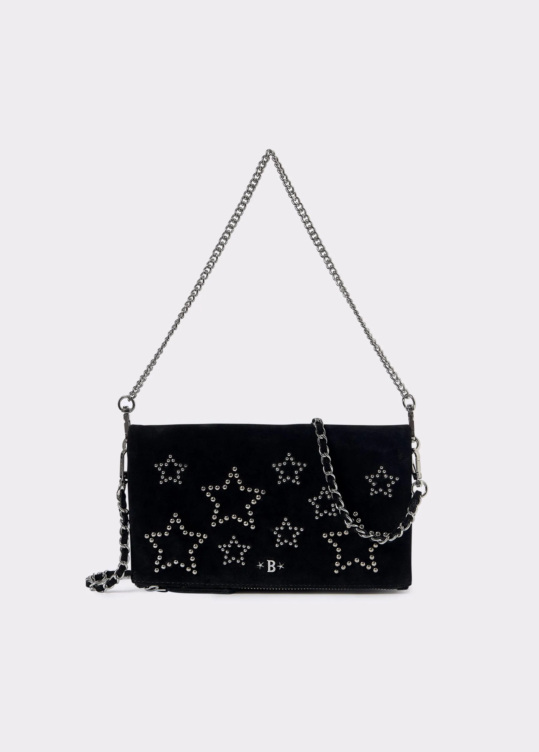 Bolsos*Brownie Bolso piel solapa estrellas Negro