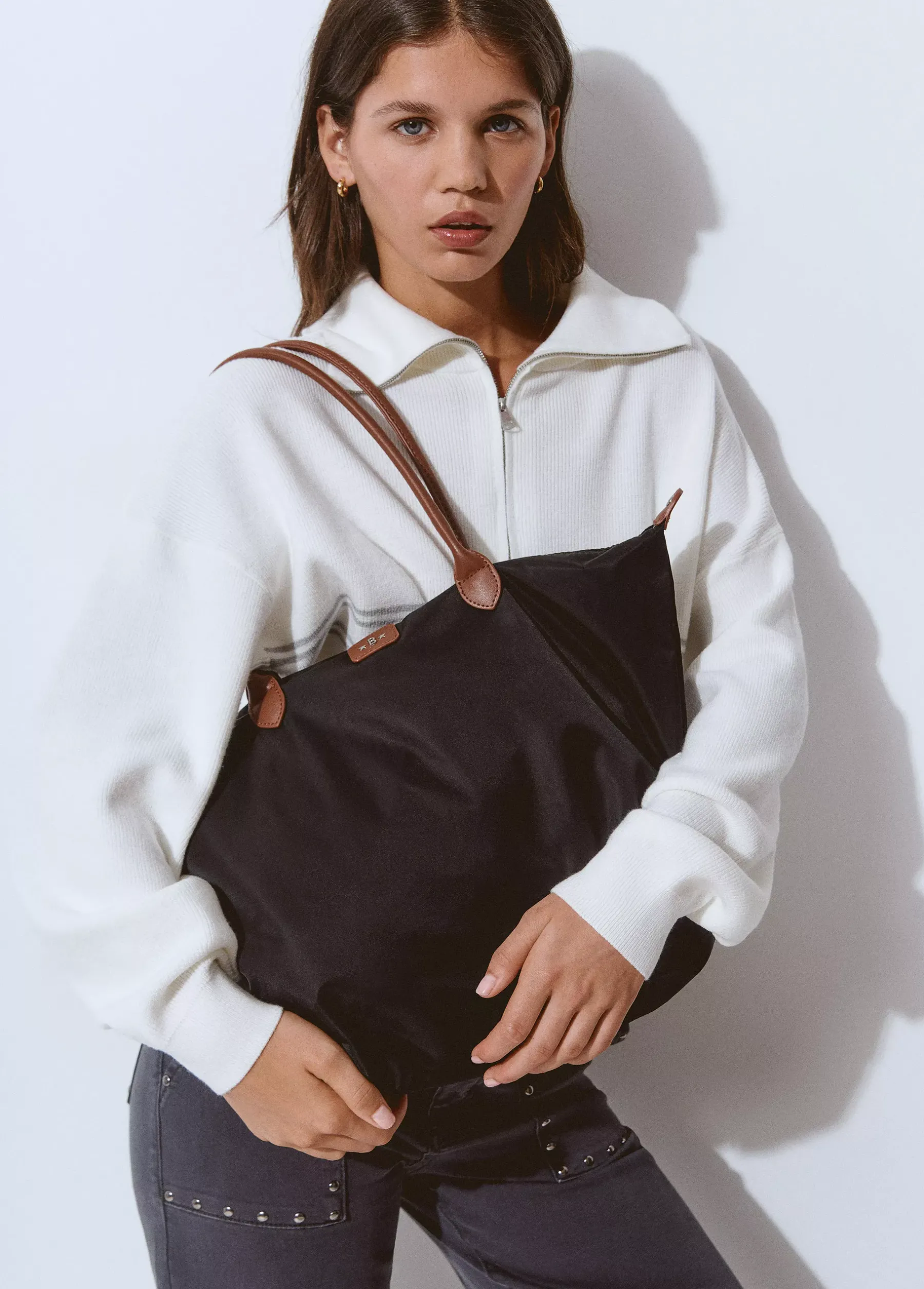 Bolsos*Brownie Bolso shopper nylon Negro