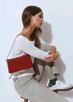 Bolsos*Brownie Bolso solapa bolitas Rojo