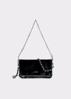 Bolsos*Brownie Bolso solapa mini bolitas Negro