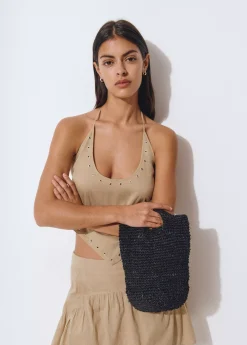 Bolsos*Brownie Bolso yute trenzado Negro
