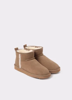 Zapatos*Brownie Botín bajo piel pelo Avellana