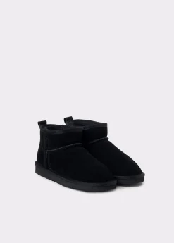 Zapatos*Brownie Botín bajo piel pelo Negro