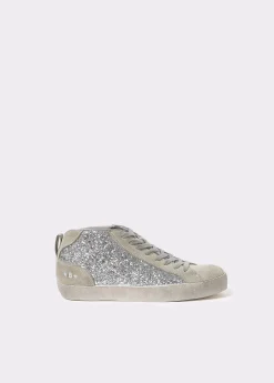 Zapatos*Brownie Botín deportivo glitter Plata