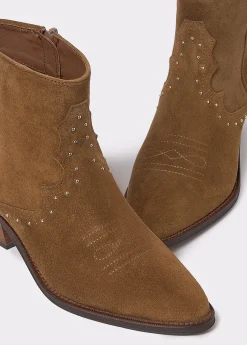 Zapatos*Brownie Botín piel tachitas Cuero