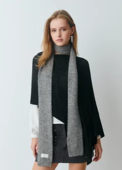 Bufandas*Brownie Bufanda estrecha lurex Grismedio