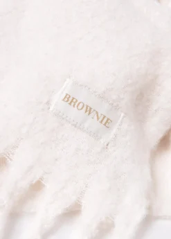 Bufandas*Brownie Bufanda gruesa lisa flecos