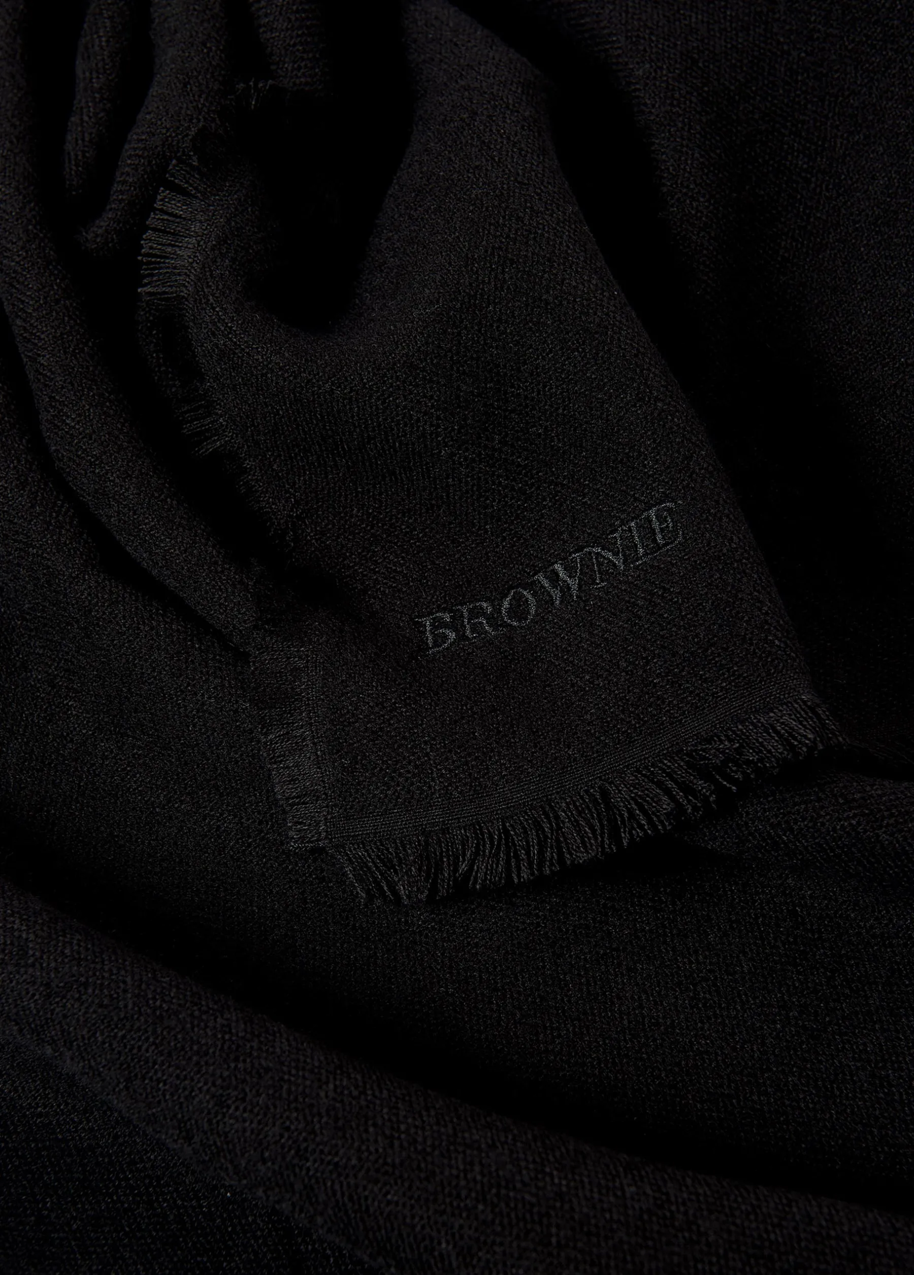 Bufandas*Brownie Bufanda lisa fina Negro