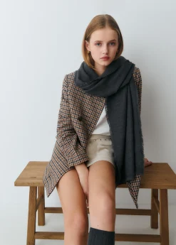 Bufandas*Brownie Bufanda lisa fina Antracita