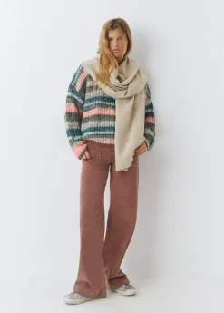 Bufandas*Brownie Bufanda lisa melange fina Beige