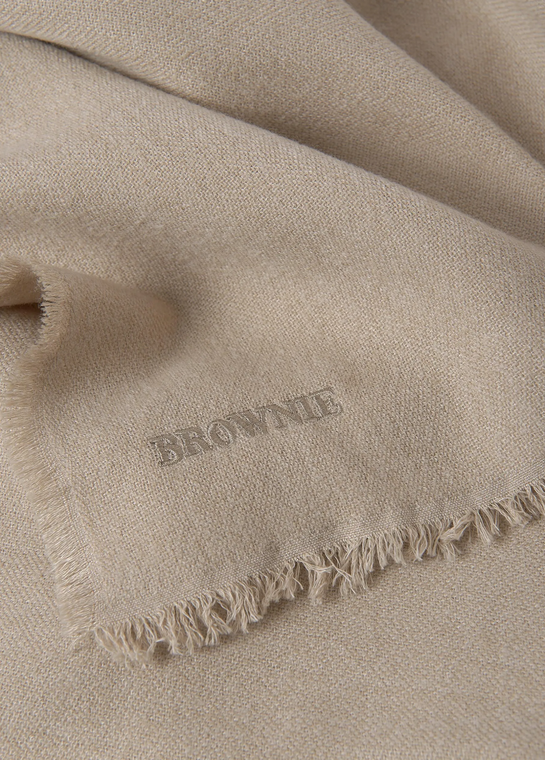 Bufandas*Brownie Bufanda lisa melange fina Beige