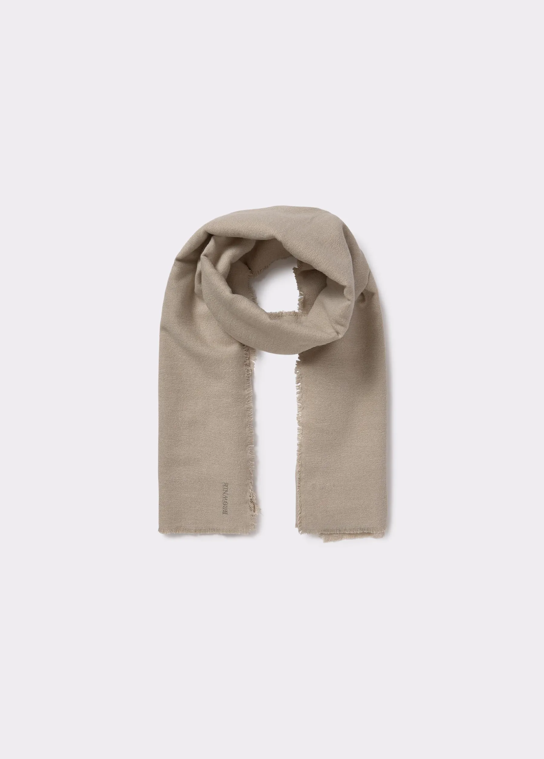 Bufandas*Brownie Bufanda lisa melange fina Beige