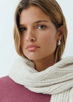 Bufandas*Brownie Bufanda punto con lurex Crudo