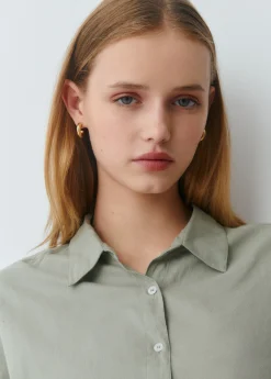 Camisas Y Blusas*Brownie Camisa básica lisa Kakiclaro